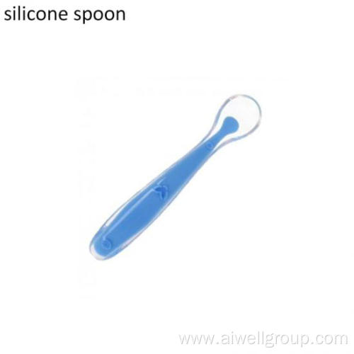 Baby Food Training Silicone Feeding Spoon